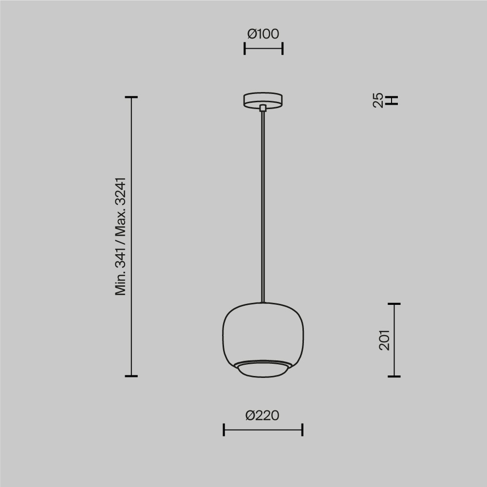 Подвесной светильник Brio Черный 3000К 12Вт в Перми
