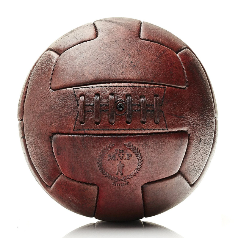 Футбольный Мяч из коричневой Кожи RETRO HERITAGE BROWN LEATHER T SOCCER BALL Коричневый винтаж в Перми | Loft Concept 