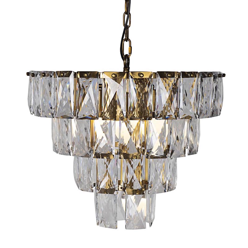 Люстра Tiers Crystal Light Chandelier brass 7 Латунь в Перми | Loft Concept 