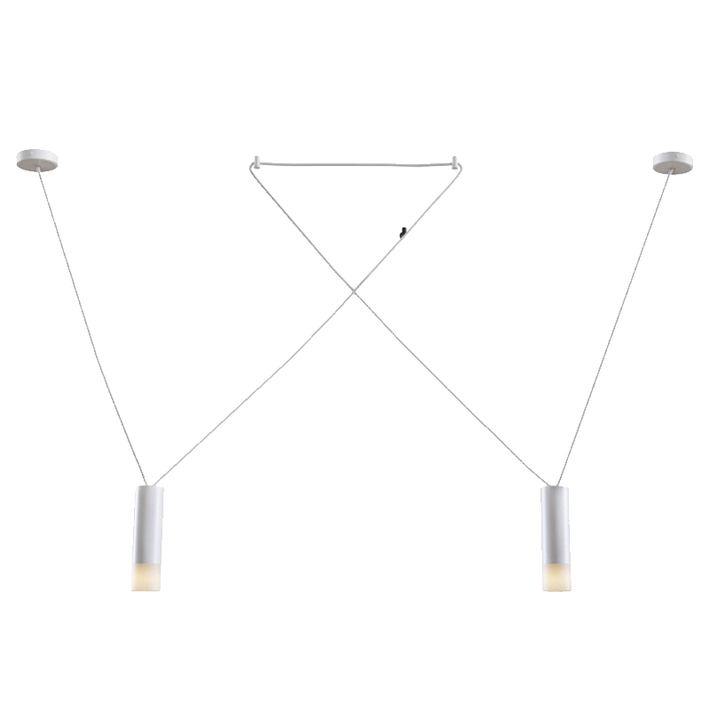 Wireflow LED White Suspension lam 2 патрона Белый в Перми | Loft Concept 