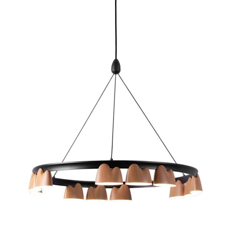 Люстра Collection Wooden Eco Light  Черный матовый Прозрачный в Перми | Loft Concept 