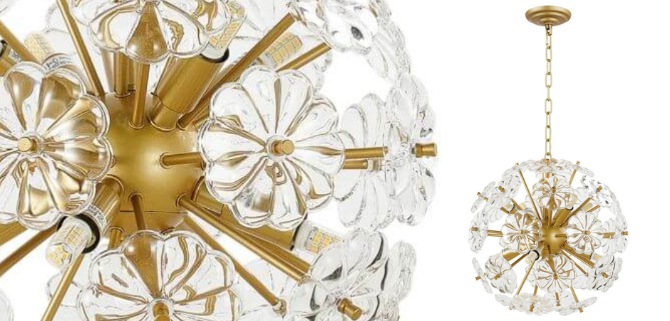 Люстра Glass Flowers Sputnik Chandelier D 32 Люстра Glass Flowers Sputnik Chandelier D 32 - Loft-Concept в Перми