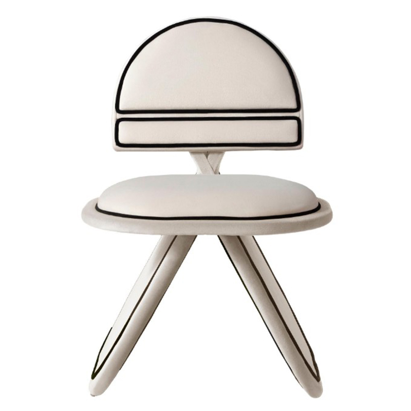 Дизайнерский Стул Chair Armchair Velvet Grey Dovain Studio Design Sergio Prieto Deco Upholstered Белый Дизайнерский Стул Chair Armchair Velvet Grey Dovain Studio Design Sergio Prieto Deco Upholstered Белый в Перми | Loft Concept