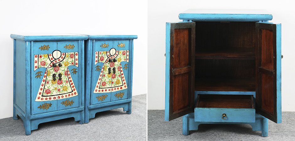 Тумба Chinese Pattern Blue Тумба Chinese Pattern Blue - Loft-Concept в Перми