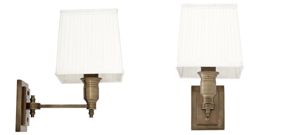 Бра Wall Lamp Lexington Single Brass+White Бра Wall Lamp Lexington Single Brass+White - Loft-Concept в Перми