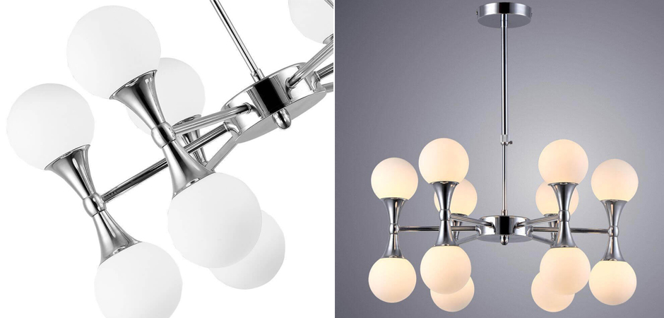 Люстра Ball Valley Chandelier Chromium 12 Люстра Ball Valley Chandelier Chromium 12 - Loft-Concept в Перми