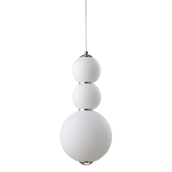 Люстра PEARLS Suspension Pendant Lamp D Белый Хром в Перми | Loft Concept 