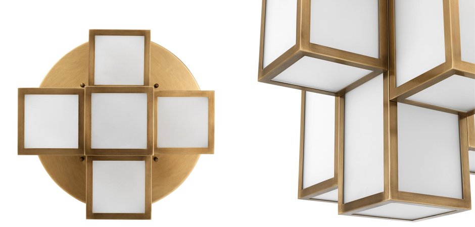 Потолочный светильник Eichholtz Ceiling Lamp Axel Antique brass Потолочный светильник Eichholtz Ceiling Lamp Axel Antique brass - Loft-Concept в Перми