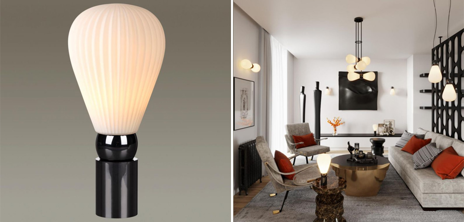 Настольная Лампа Cappadocia Черно-белая Настольная Лампа Cappadocia Черно-белая - Loft-Concept в Перми