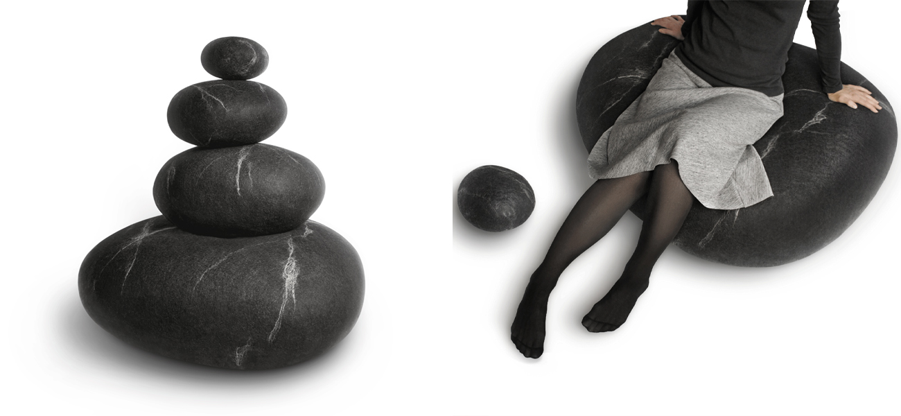 Пуф - Камень Черная Лава - фото №2