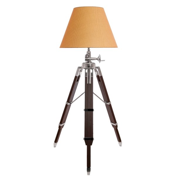 Напольная лампа Tripod Floor Lamp Бежево-серый Коричневый в Перми | Loft Concept 