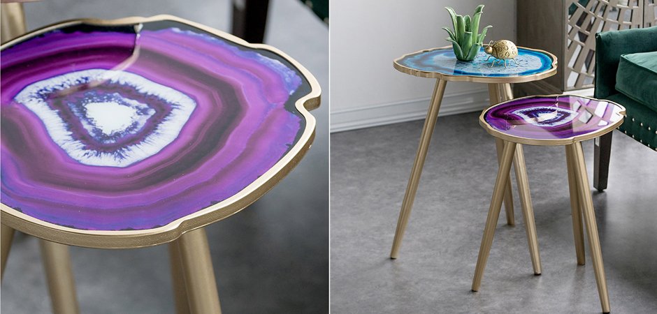 Кофейный стол Imitation Agate Fuchsia Кофейный стол Imitation Agate Fuchsia - Loft-Concept в Перми