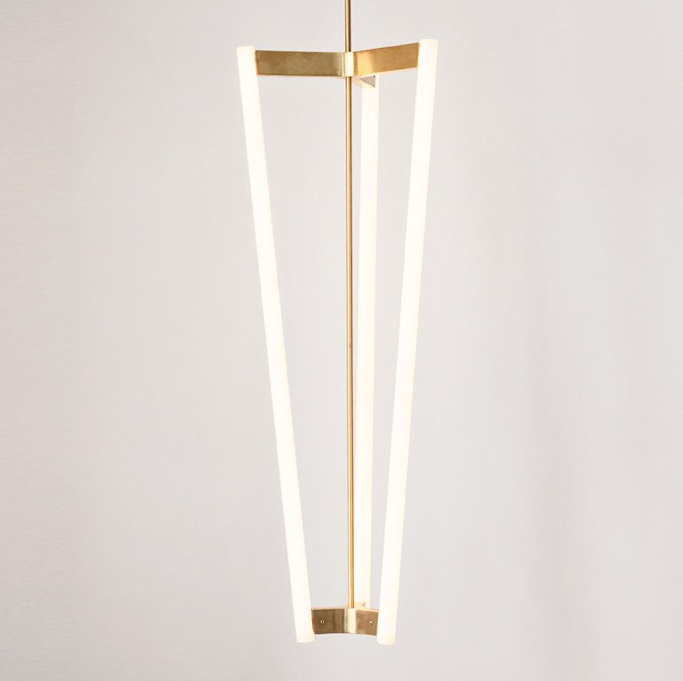 Люстра Michael Anastassiades TUBE CHANDELIER Латунь Белый в Перми | Loft Concept 