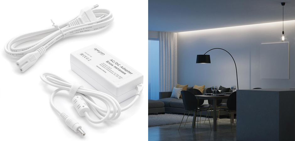 Комплект светодиодной ленты 14,4W/m 60LED/m 5050SMD холодный белый 1M Комплект светодиодной ленты 14,4W/m 60LED/m 5050SMD холодный белый 1M - Loft-Concept в Перми