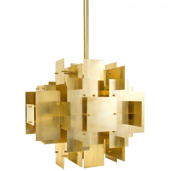 Люстра Jonathan Adler PUZZLE CHANDELIER Латунь в Перми | Loft Concept 