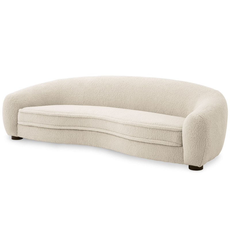 Диван Eichholtz Sofa Freud cream Кремовый Черный в Перми | Loft Concept 