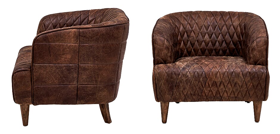 Philadelphia Armchair Кресло из Коричневой Винтажной Кожи Philadelphia Armchair Кресло из Коричневой Винтажной Кожи - Loft-Concept в Перми