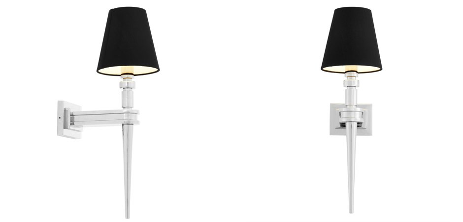 Бра Wall Lamp Waterloo Single Nickel Бра Wall Lamp Waterloo Single Nickel - Loft-Concept в Перми