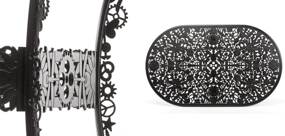 Обеденный стол Industry Collection ALUMINIUM OVAL TABLE – BLACK - фото №1