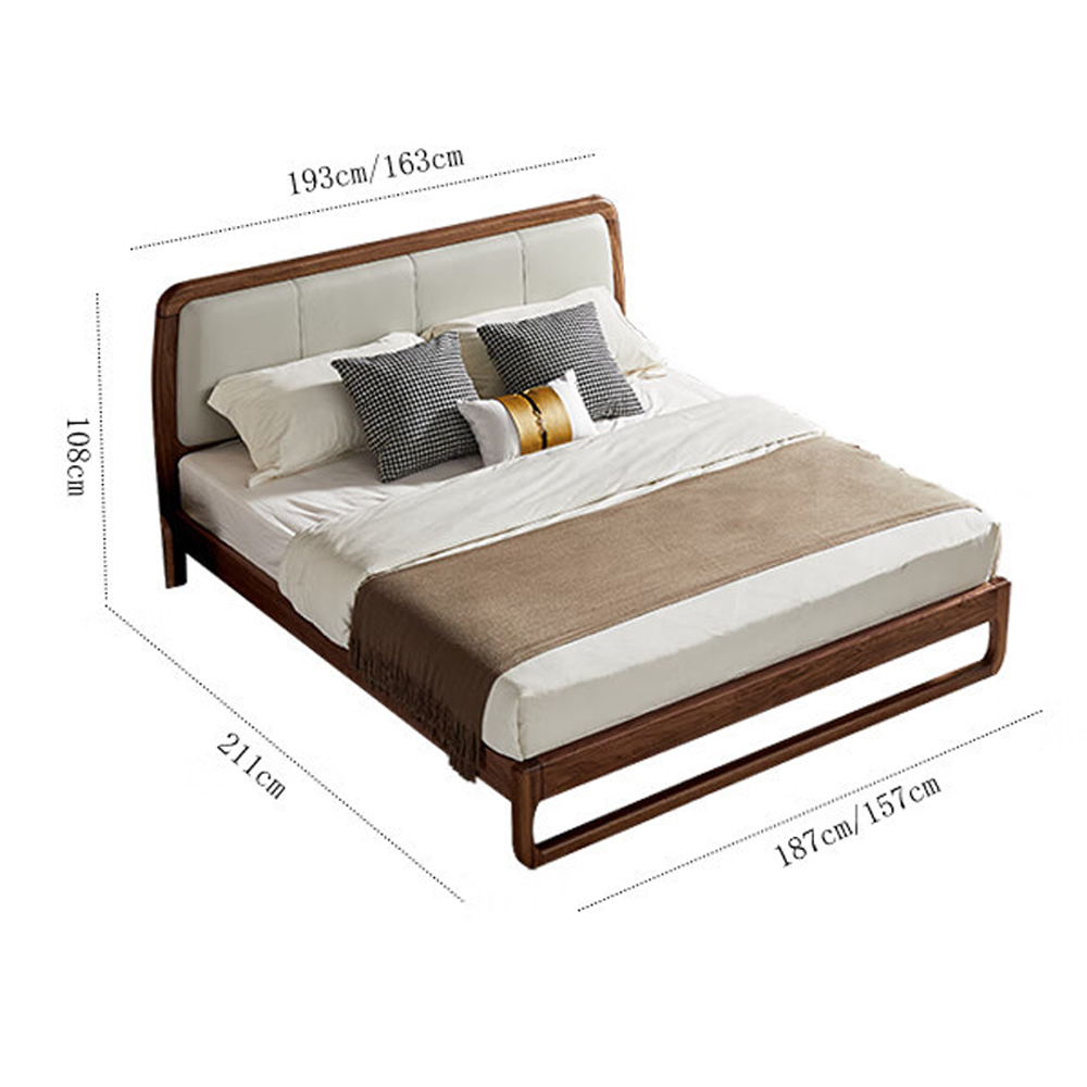 Кровать двуспальная с деревянным каркасом и мягким изголовьем Walnut Bed Кровать двуспальная с деревянным каркасом и мягким изголовьем Walnut Bed в Перми