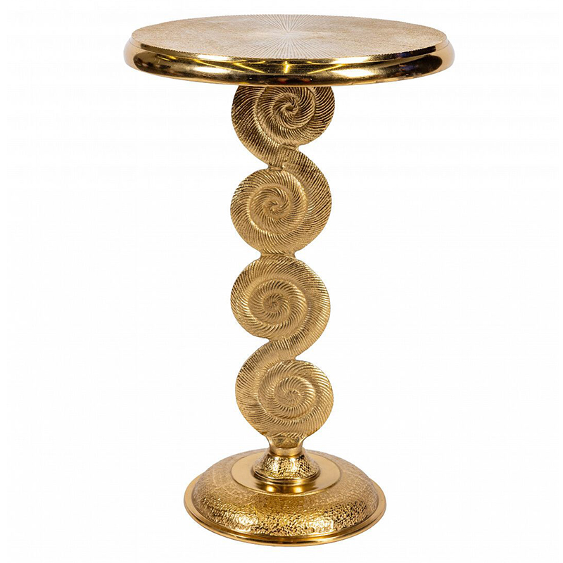 Кофейный стол из металла с круглой столешницей Table Gold Metal Золотой Кофейный стол из металла с круглой столешницей Table Gold Metal Золотой в Перми | Loft Concept
