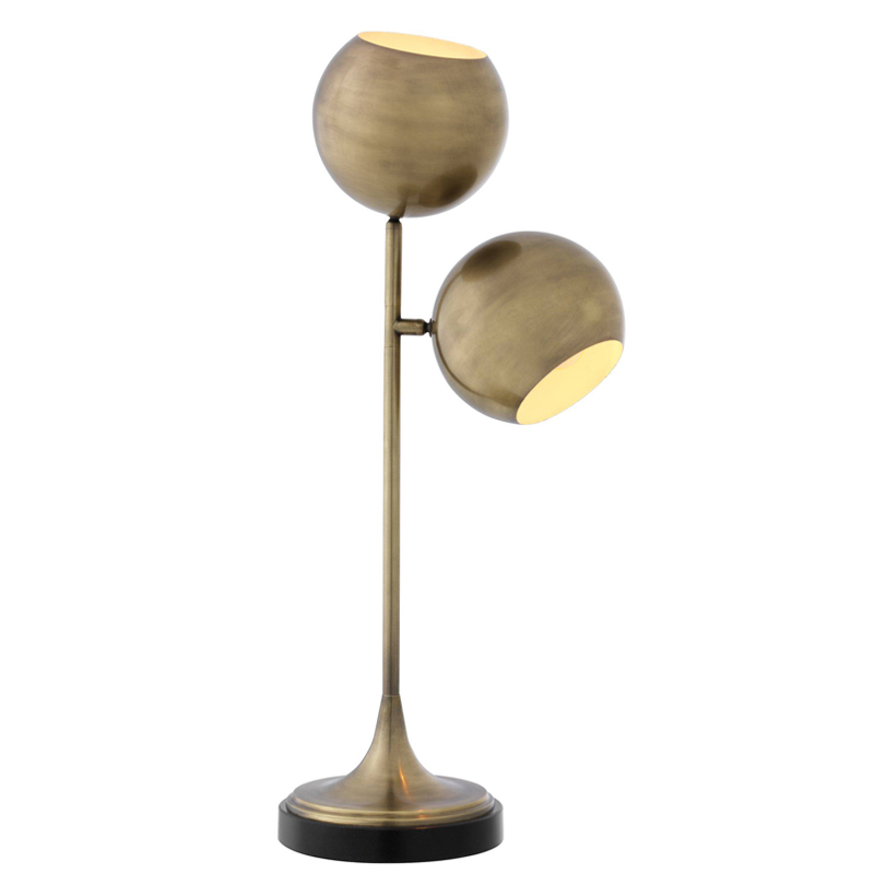 Настольная лампа Eichholtz Table Lamp Compton brass Латунь Античная полированная Черный в Перми | Loft Concept 