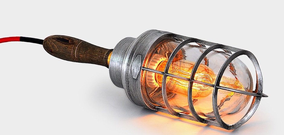 Ручной светильник Steampunk Cage Glass Edison Hanging Lamp Ручной светильник Steampunk Cage Glass Edison Hanging Lamp - Loft-Concept в Перми