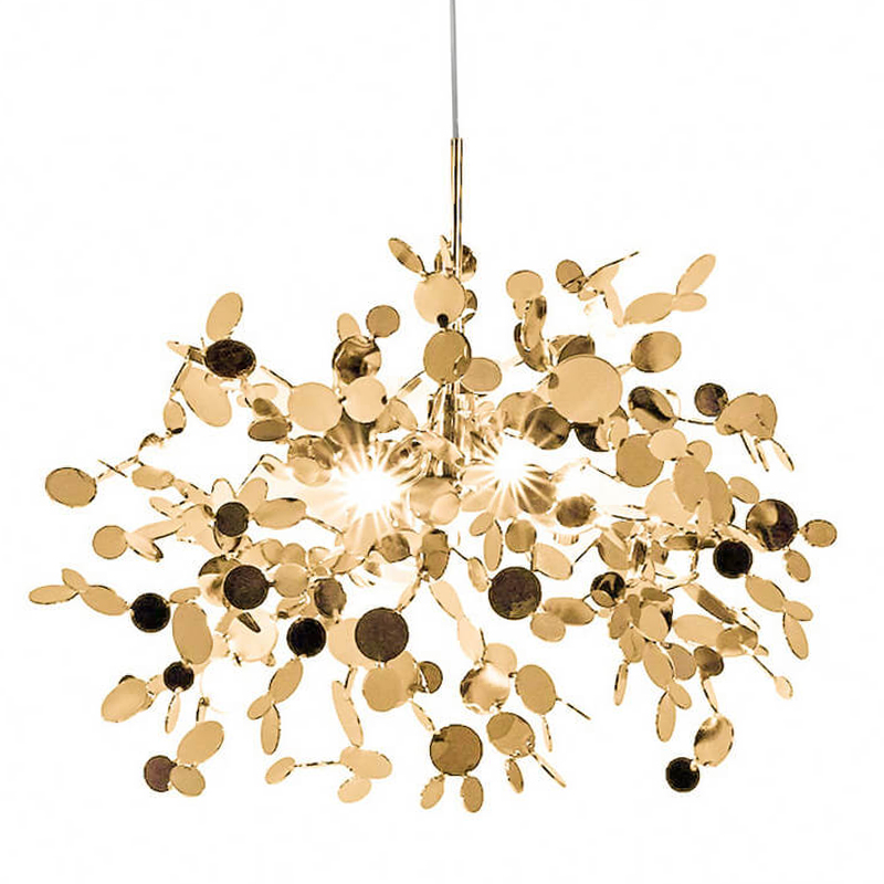 Люстра Terzani Argent Suspension Gold Pendant Lamp 85 Золотой в Перми | Loft Concept 