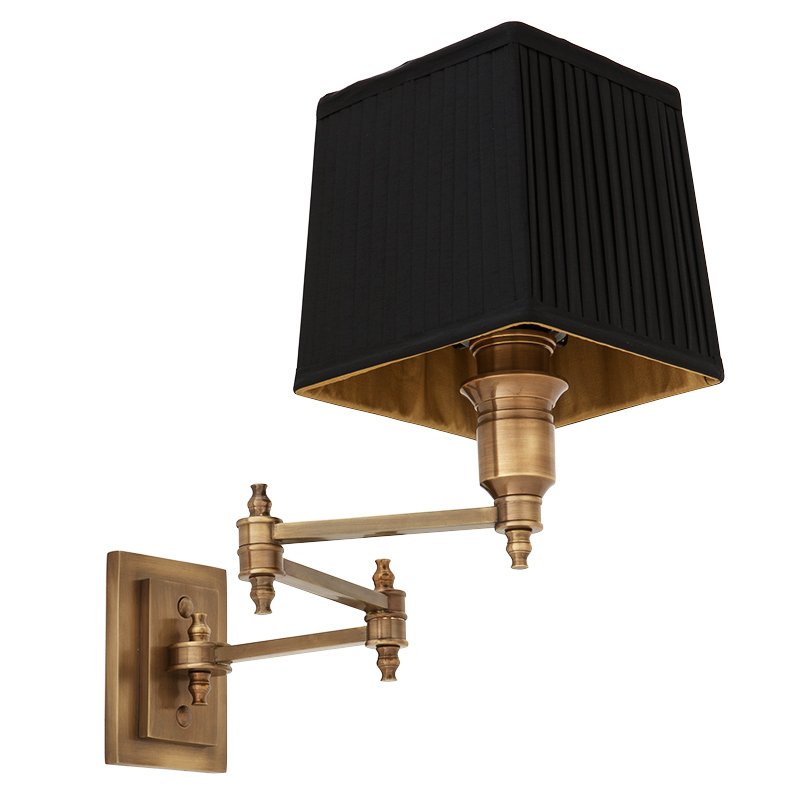 Бра Wall Lamp Lexington Swing Brass+Black Латунь Античная полированная Черный в Перми | Loft Concept 