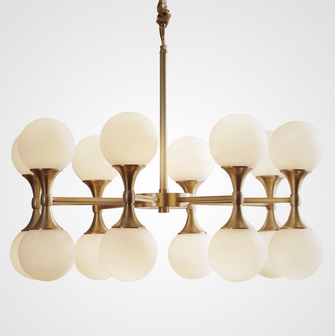 Люстра Hudson Valley Lighting Astoria Chandelier Белый Латунь в Перми | Loft Concept 