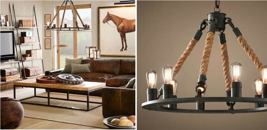 Люстра Loft Old Castle Rope Chandelier Люстра Loft Old Castle Rope Chandelier - Loft-Concept в Перми