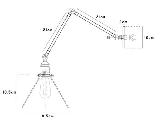 Бра Gloce Cone Shade Loft Industrial Red в Перми