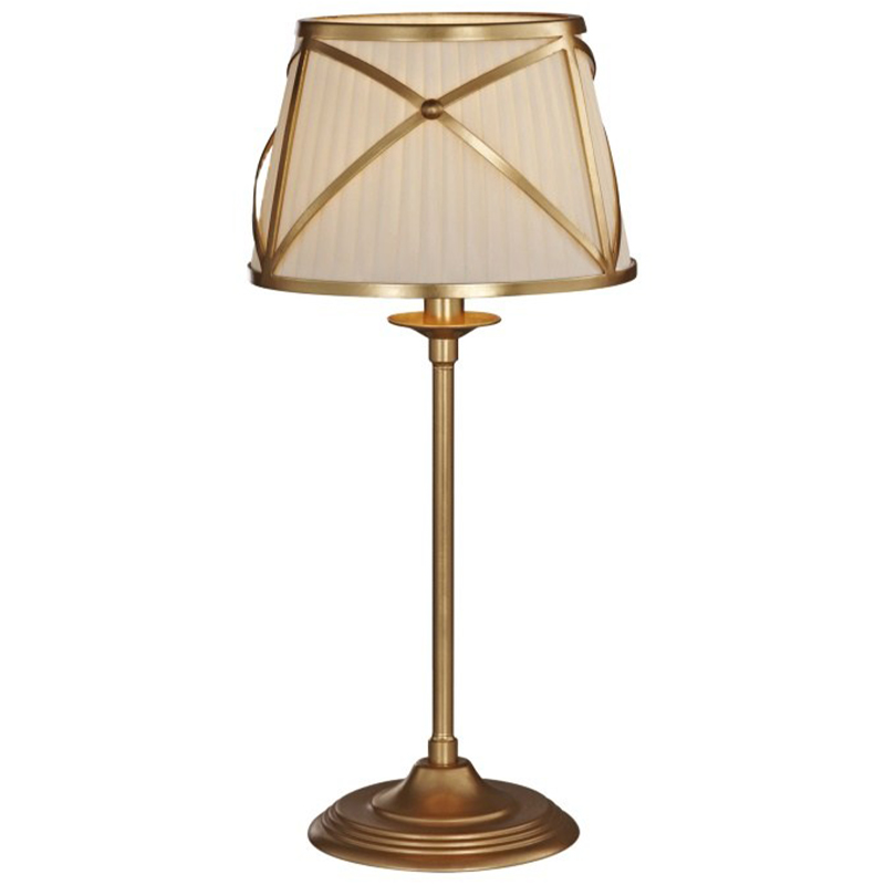 Настольная лампа с абажуром Provence Lampshade Light Gold Table Lamp Золотой Бежевый в Перми | Loft Concept 