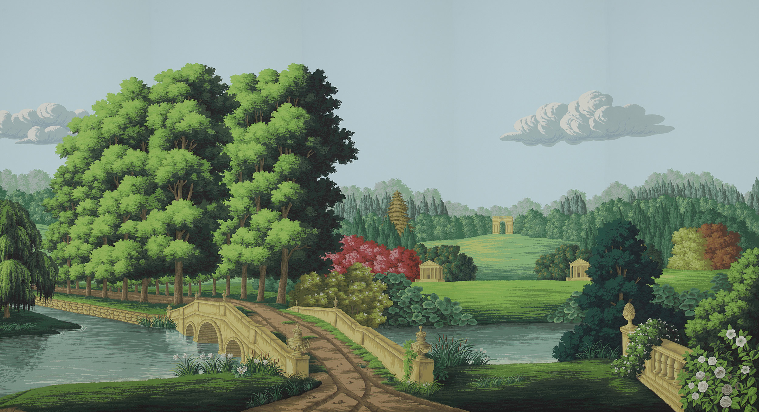 Обои ручная роспись English Landscape Gainsborough on scenic paper Обои ручная роспись English Landscape Gainsborough on scenic paper - постер Loft-Concept в Перми
