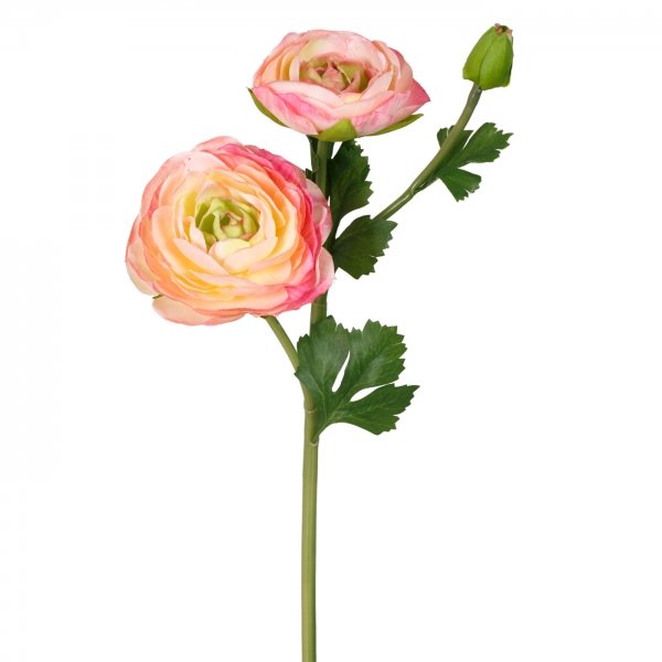 Декоративный искусственный цветок Pink Ranunculus Розовый Зеленый в Перми | Loft Concept 