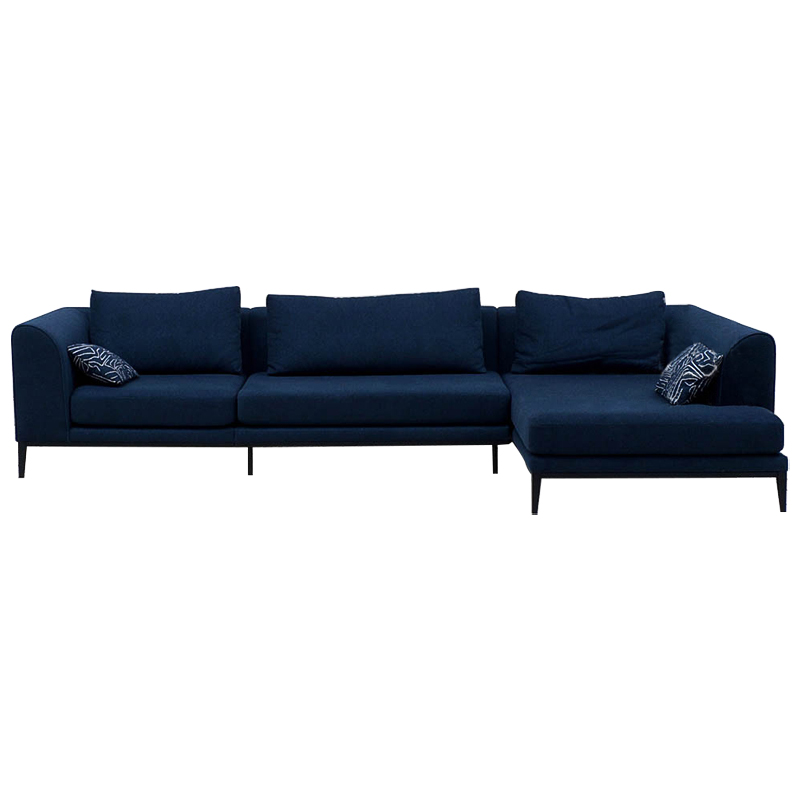 Угловой диван Ferguson Deep Blue Sofa Темно-синий в Перми | Loft Concept 