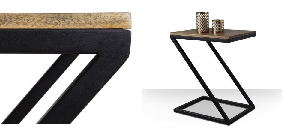 Приставной стол Industrial Rust Z Table Приставной стол Industrial Rust Z Table - Loft-Concept в Перми