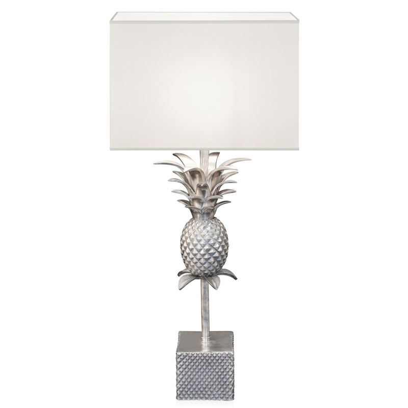 Настольная лампа LAMPTABLE PINEAPPLE STRAIGHT white Белый Серебряный в Перми | Loft Concept 