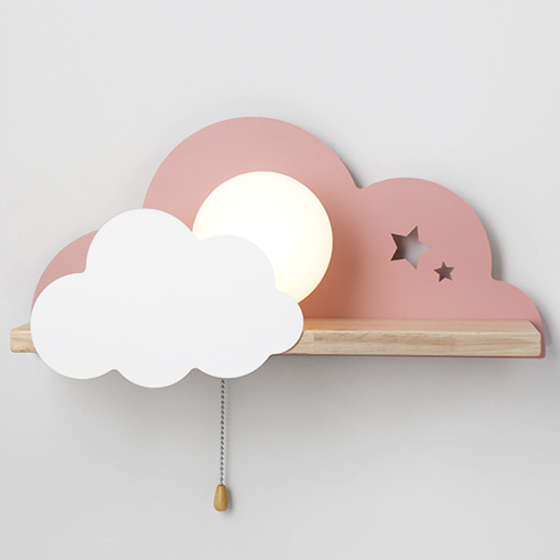 Бра с полкой Розовое Облако Wall Lamp Pink Cloud Розовый пастельный Бежевый в Перми | Loft Concept 