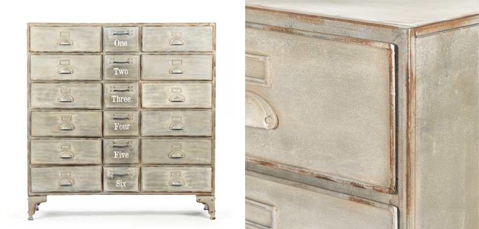 Комод металлический в стиле лофт Oscar Drawer Cabinet Комод металлический в стиле лофт Oscar Drawer Cabinet - Loft-Concept в Перми