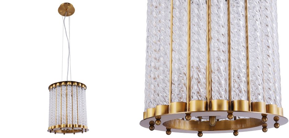 Люстра Glass Spirals Cylinder Люстра Glass Spirals Cylinder - Loft-Concept в Перми