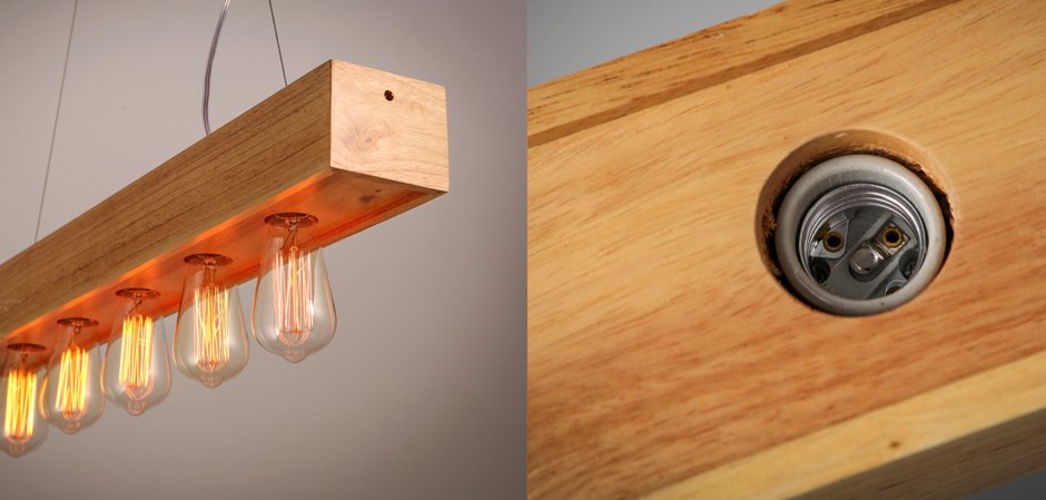 Люстра Loft Wooden Lighting Line Pendant Люстра Loft Wooden Lighting Line Pendant - Loft-Concept в Перми