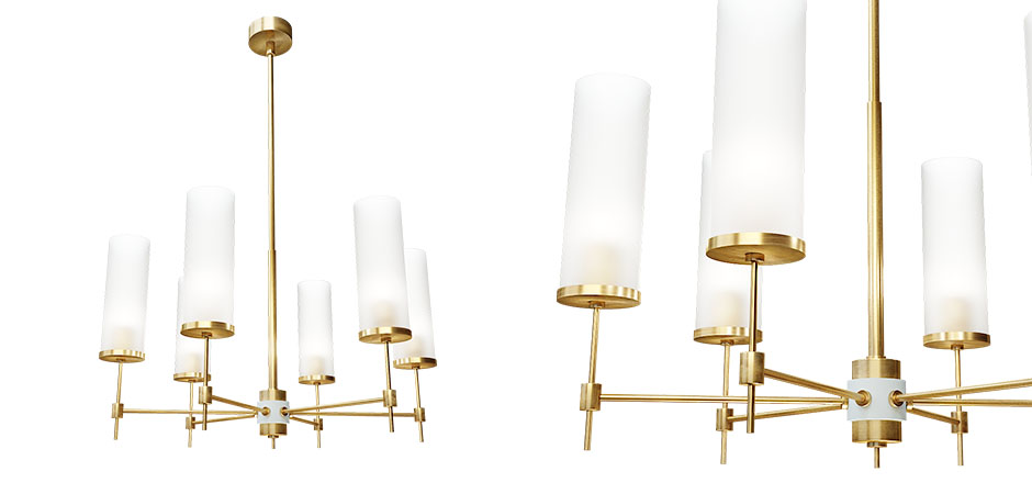 Люстра Дизайнерская Candle Holder из Сатинированной Латуни Люстра Дизайнерская Candle Holder из Сатинированной Латуни - Loft-Concept в Перми
