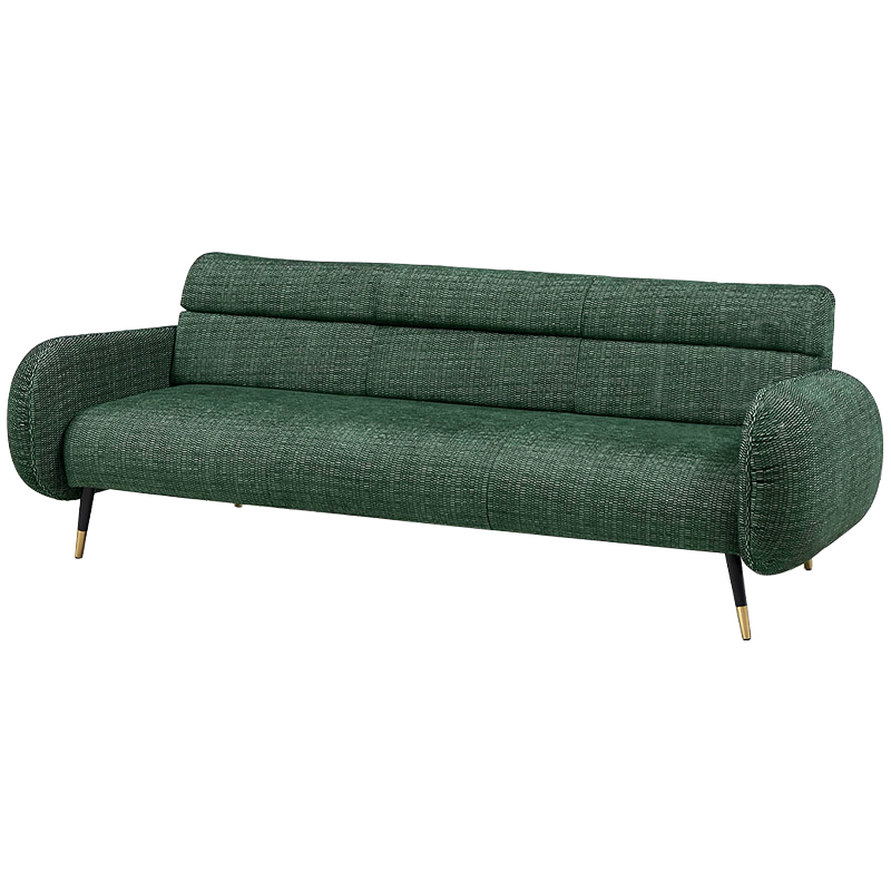 Диван Hebert Green Sofa L Зеленый Зеленый Черный Латунь в Перми | Loft Concept 