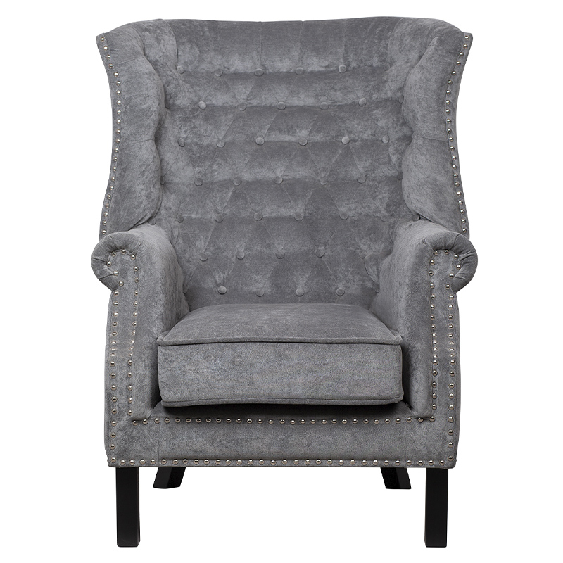 Кресло Charlie Armchair grey velour Серый в Перми | Loft Concept 