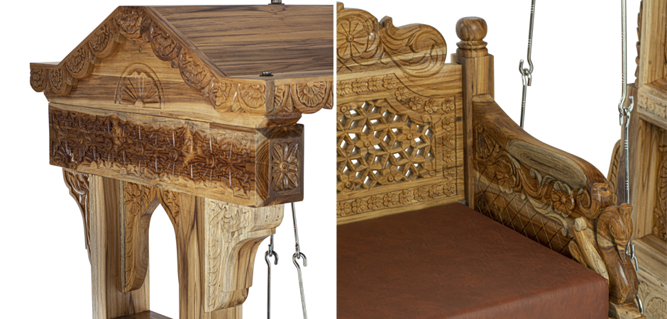 Большие Индийские качели из тика TEAK WOOD SWING Большие Индийские качели из тика TEAK WOOD SWING - Loft-Concept в Перми