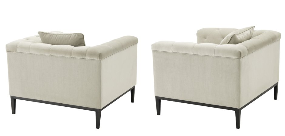 Кресло Eichholtz Chair Cesare Pebble grey Кресло Eichholtz Chair Cesare Pebble grey - Loft-Concept в Перми