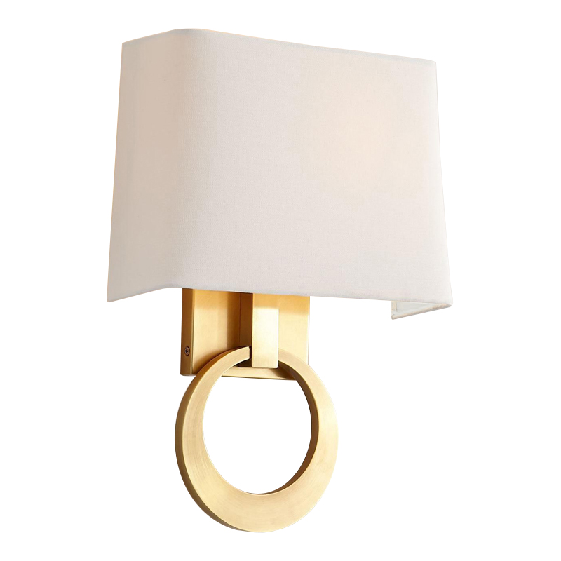 Бра Dana Sconce Brass Ring Латунь Белый в Перми | Loft Concept 