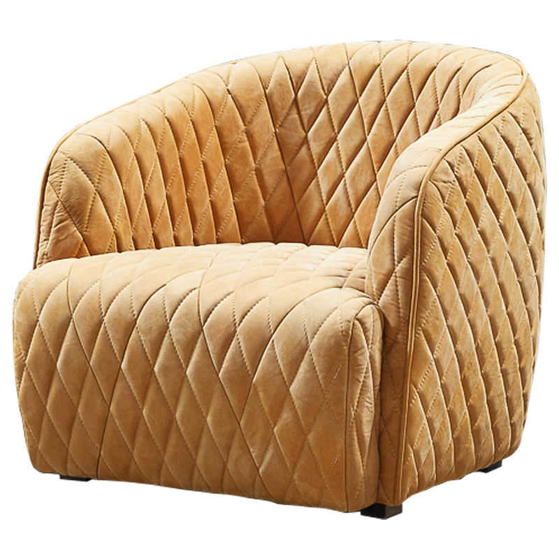 Кресло Rhombuses Upholstery Armchair Milk Caramel Карамель Коричневый в Перми | Loft Concept 