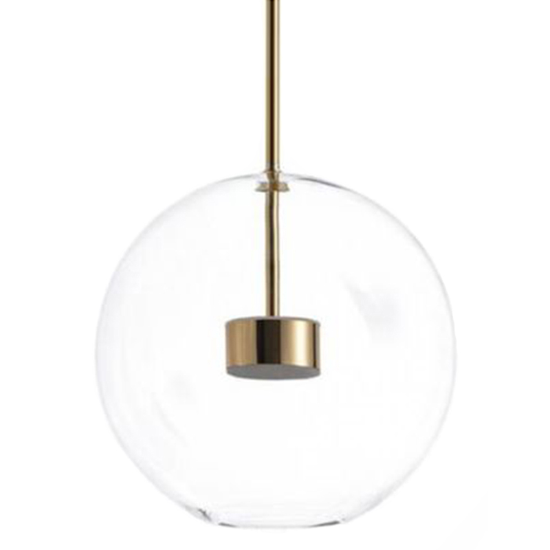 Подвесной Светильник Giopato & Coombes Bollr Pendant BUBBLE LAMP 1 шар золото Белый Золотой Прозрачное Стекло в Перми | Loft Concept 